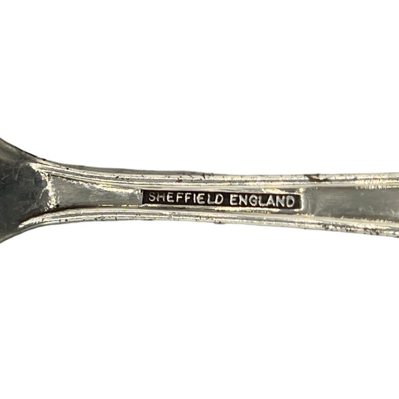 Vintage Sheffield Silverplate Pastry 5 1/4" Fork Made in England Used - Picture 3 of 4
